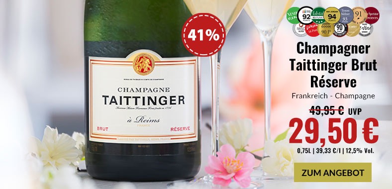 Taittinger Brut Réserve Champagner - 41% Rabatt