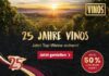 Vinos Jubiläum – 25 Jahre Vinos – bis zu 50% Rabatt Vinos Jubiläum